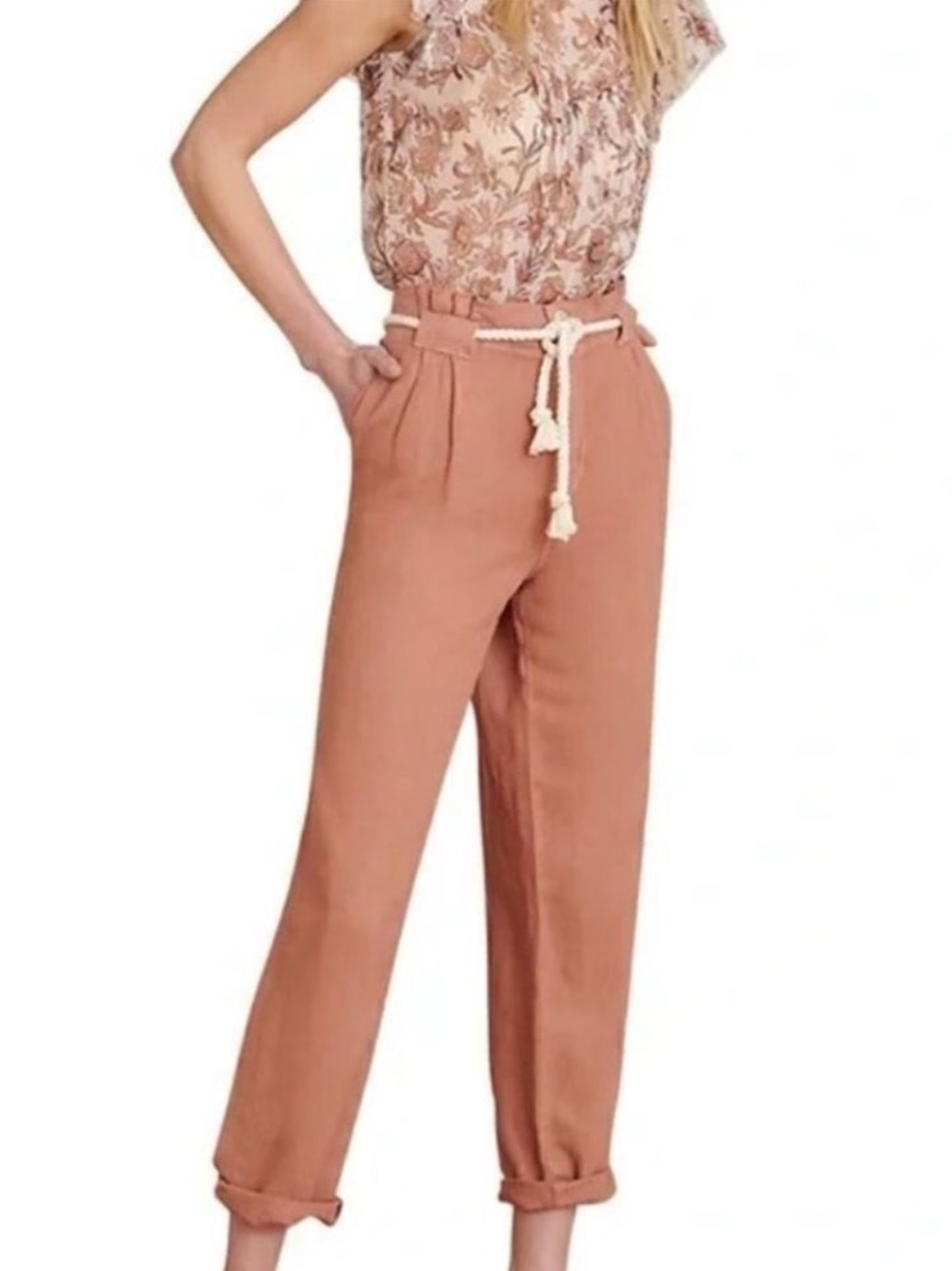 Veronica Beard Karter Pleated Crop Pant NWT